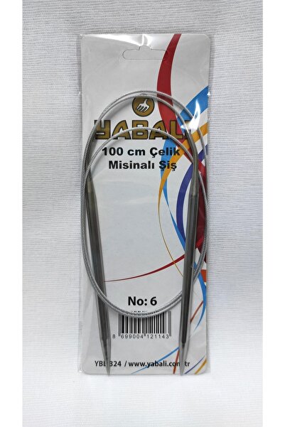 ATMACA TUHAFİYE Yabalı 100 Cm Çelik Misinalı Titanyum Örgü Şişi No: 6