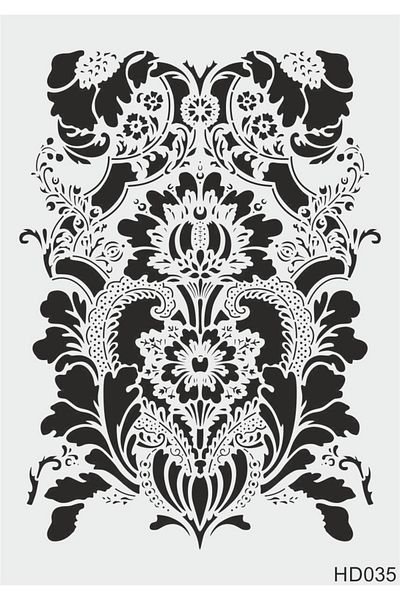 STENCİLTASARIM Stencil Design Hd035 - Decorative Wall And Item Painting Templates 35x49 Cm