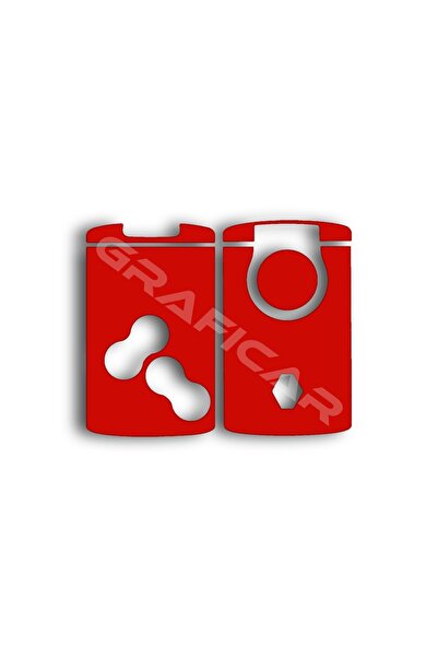 GRAFİCAR Renault Clio4 Anahtar Kart Folyo Sticker Kaplama-parlak Kırmızı