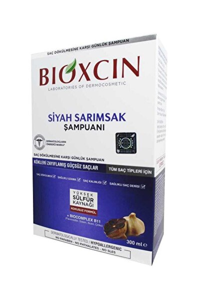 Bioxcin Saç Dökülmesine Karşı Siyah Sarımsak Şampuanı 300 Ml