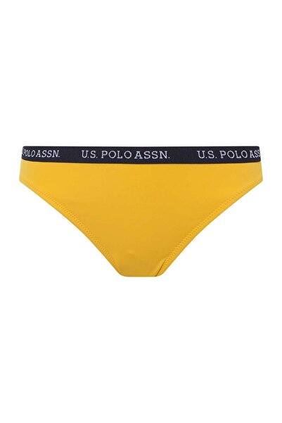 U.S. Polo Assn. Women's Yellow Thick-Edged Elastic Bikini Bottom