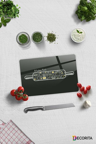 Decorita 20cm X 30cm Glass Cutting Board - Utensils
