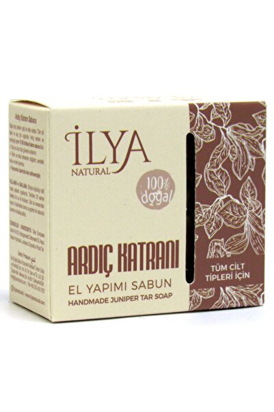 İLYA Natural Ardıç Katranı Sabunu Hatay %100 Doğal El Yapımı Banyo Sabunu 100gr