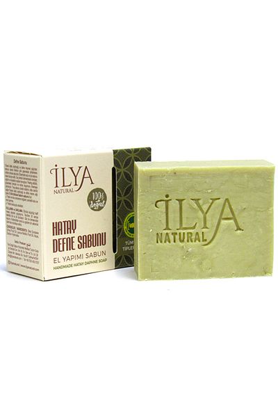 İLYA Natural صابون هاتاي الغار ذو العلامة الجغرافية 100% طبيعي مصنوع يدويًا قطعة واحدة