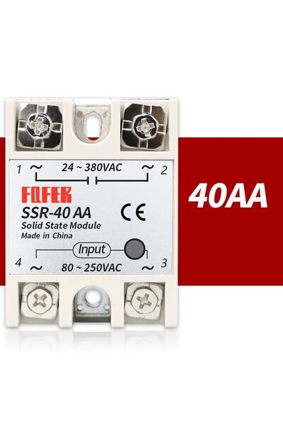 Genel Markalar Ssr-40aa Ssr Röle 40a Ac 24-380v Tek Fazlı Solid State Röle Elektronik Anahtar Termostat Resiztans