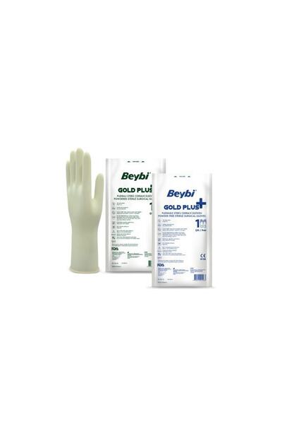 Beybi Gold Steril Pudralı Eldiven No:8.5