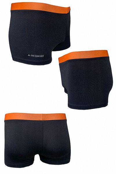 Fs Men's Black Orange Swimmer Sea Pool Beach Swimsuit