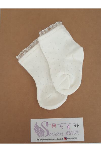 swan butik Baby Socks 0-1 Years Ecru