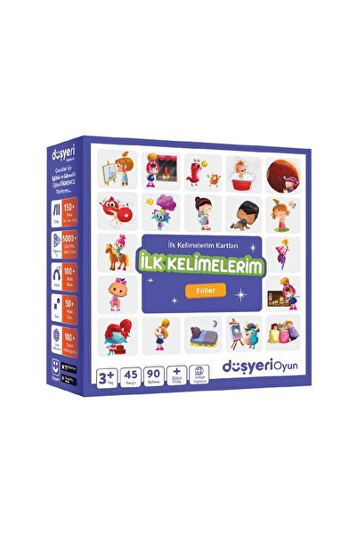 Düşyeri Ilk Kelimelerim Öğretici Ingilizce Türkçe Kelime Kartları (fiiller)