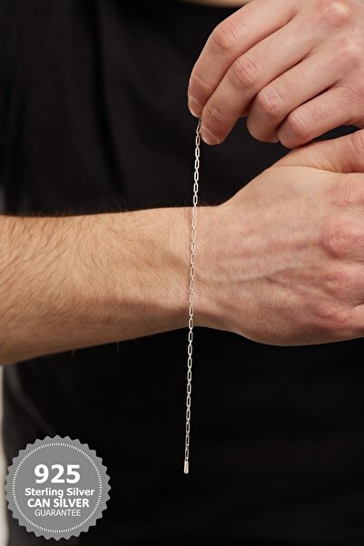 CAN SİLVER 925 Ayar Tekli Figaro Gümüş Erkek Bileklik