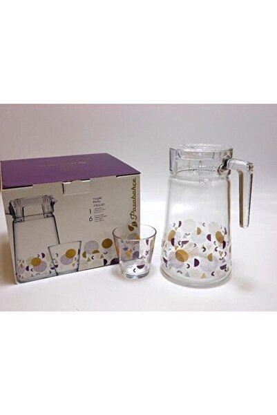 Paşabahçe 96689 Purple Paty Desen Su Takımı 2000 Cc 7 Parça