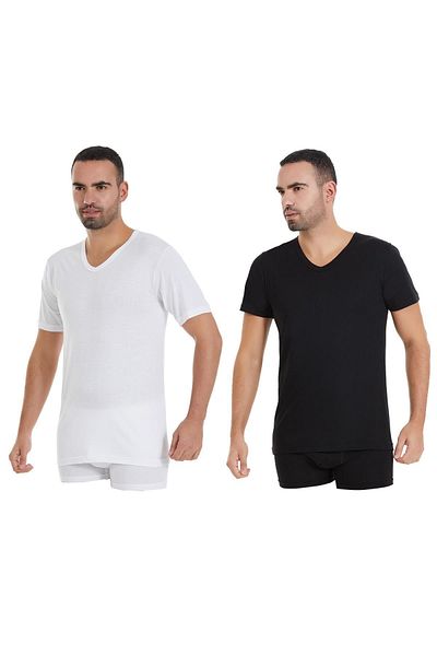 YILDIZ Pack of 6 Men's Super Thin Short Sleeve Undershirt Undershirt