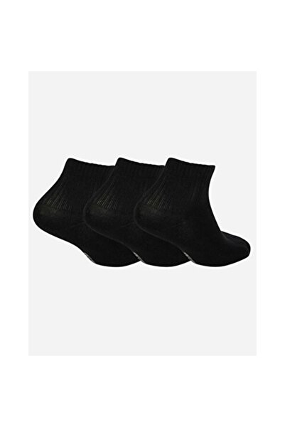 SKECHERS U NoPad Mid Cut 3 Pack Sock Unisex Siyah Çorap