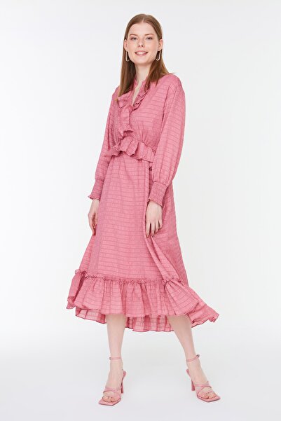 İpekyol Dress - Pink - Ruffle hem