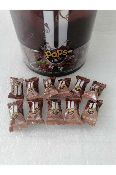 Durukan Şekerleme U Pops Caffee Coffee Filled Confectionery 1 kg Cylinder Box
