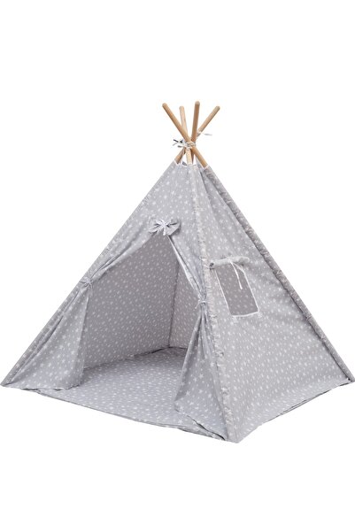 EXOR BABY Exorbaby Ahşap Ve Pamuklu, Toplanmaz, Oyun Çadırı, Oyun Evi