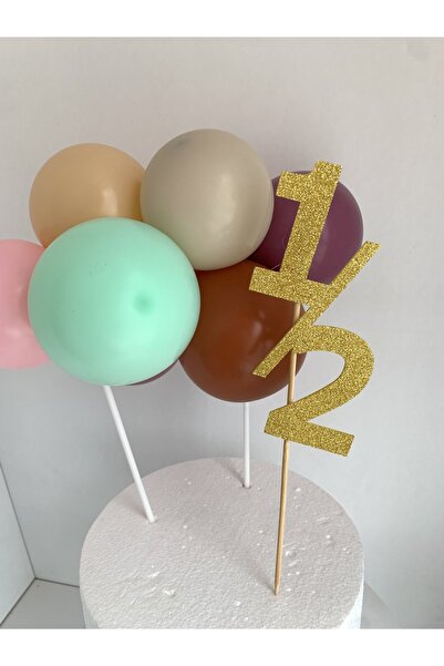 Partifabrik Yarım Yaş Simli Pasta Süsü Half Birthday
