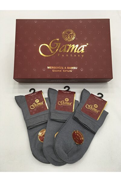 Gama Çorap 3 Pieces Mercerized 100% Natural Nylon Free Plain Colored Thin Sum...