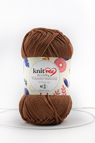 knitme بوليستر مكرامية 100 غرام غزل الحياكة اليدوية غزل تاكا (833)