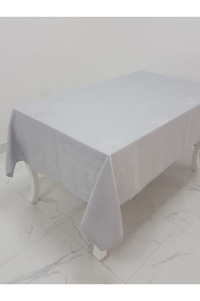 Finezza Față de masă Raya Lux Jacquard din țesătură din bambus pudră 160x320 ...