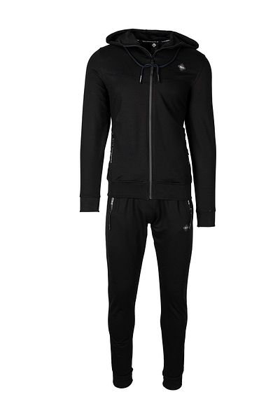 BSM Σετ ανδρική φόρμα Navy Blue - με κουκούλα, φερμουάρ και τσέπες