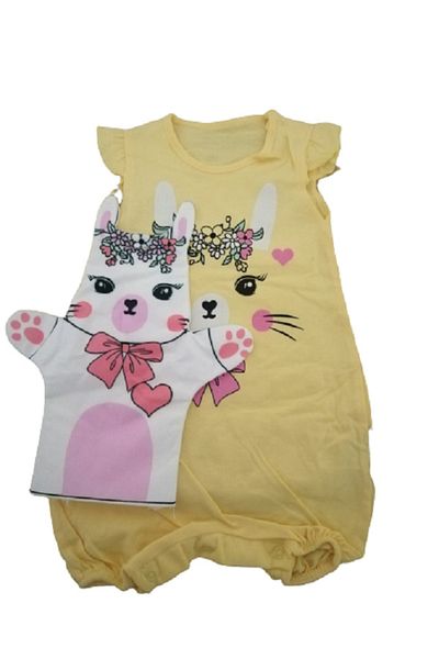 Necix Baby Rompers with Rabbit Toy