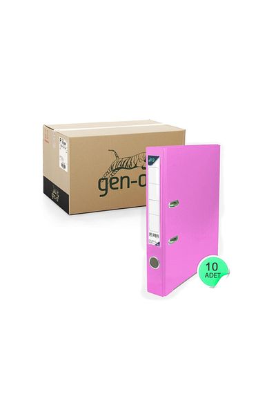 Gen-Of مجلد بلاستيك ضيق وردي 10 قطع