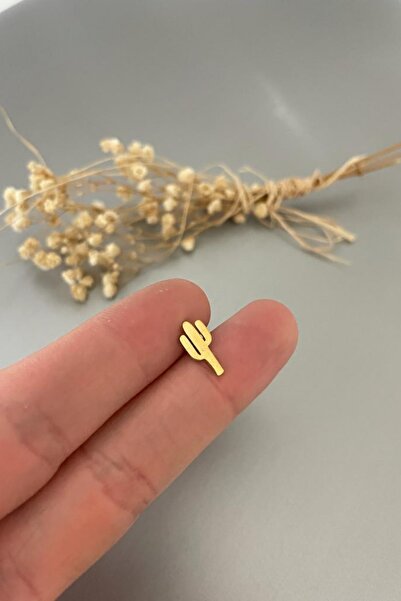 Jaida Moda 316l Cerrahi Çelik Gold Kaktüs Figürlü Tragus, Kıkırdak, Helix 6mm...
