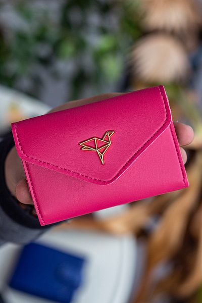 Garbalia Lviv Vegan Leather Accordion Fuchsia Women's Wallet Card Holder