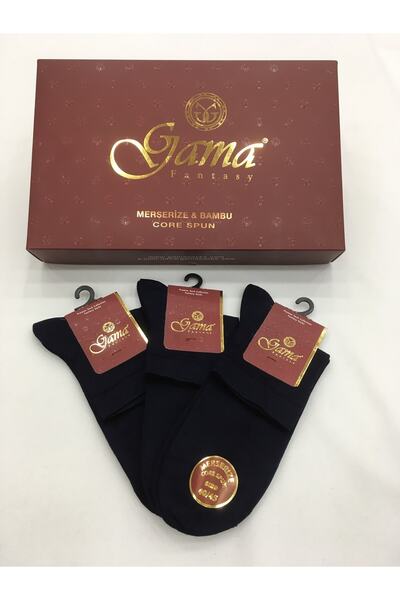 Gama Çorap 3 Adet Merserize %100 Doğal Naylonsuz Düz Renkli Ince Yazlık Yarım...