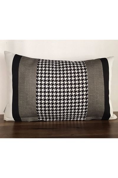 KIRLENTİM E607a-3826-grey-black-white Cossack Double Side Digital Printed Throw Pillow Cover