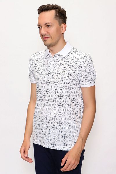 U.S. Polo Assn. Ανδρικό μπλουζάκι με μοτίβο πόλο λαιμόκοψη