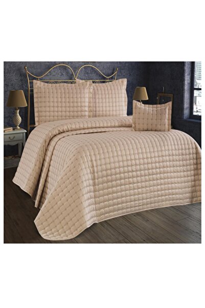 Golden Yatak Örtüsü Çift Kişilik Yıldız Kapiçino