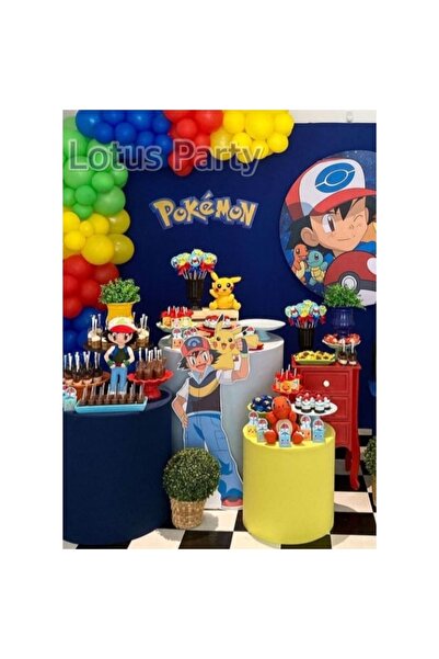 LOTUS PARTY 100 Pieces - Pokemon Themed Balloon Chain Set - ( Green - Navy Bl...