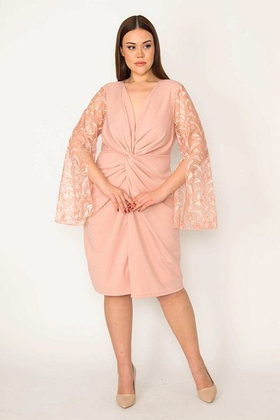 Şans Große Größen in Abendkleid - Rosa - Basic