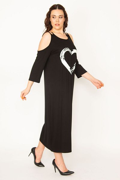 Şans Plus Size Dress - Black - Basic