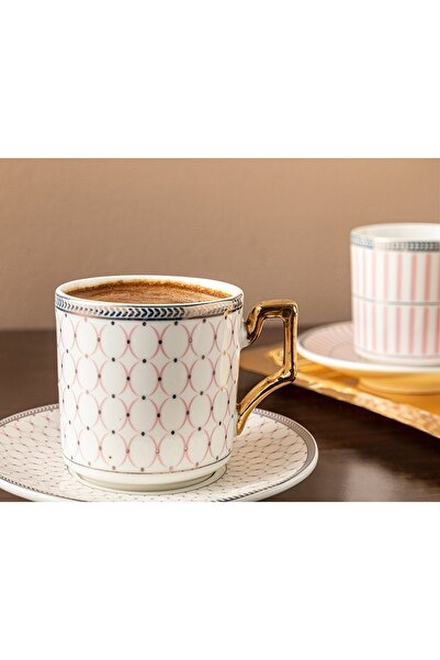 English Home Rabecca Porselen 2'li Kahve Fincan Takımı 90 Ml Pembe