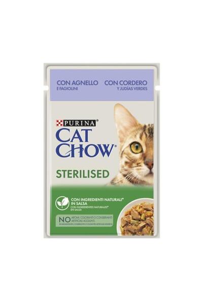 Purina Cat Chow Pouch Kısırlaştırılmış Kuzu Etli Yetişkin Kedi Maması 85 gr