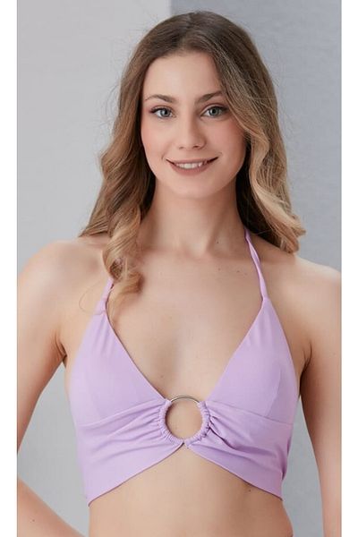 YB Moda Women's Lilac Ring Bikini Top