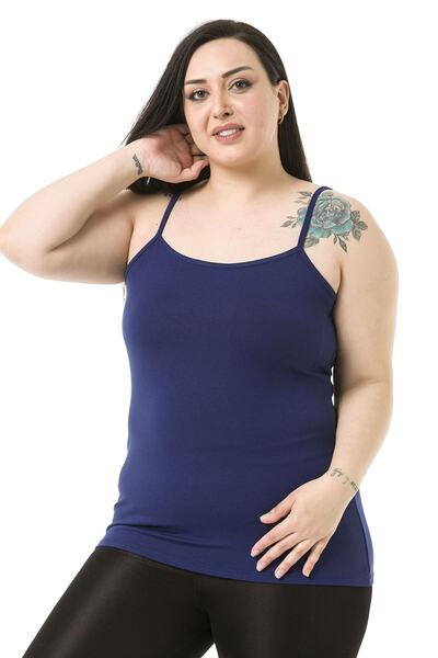 DISENTIS MODEST Navy Blue Viscose Body - Rope Strap, Large Size