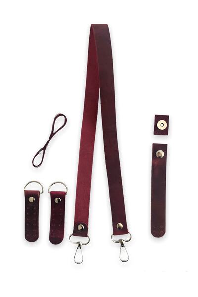 alfa tasarım atölyesi Λαβή τσάντας από γνήσιο δέρμα 80 εκ., Σετ μαγνητικό σετ...