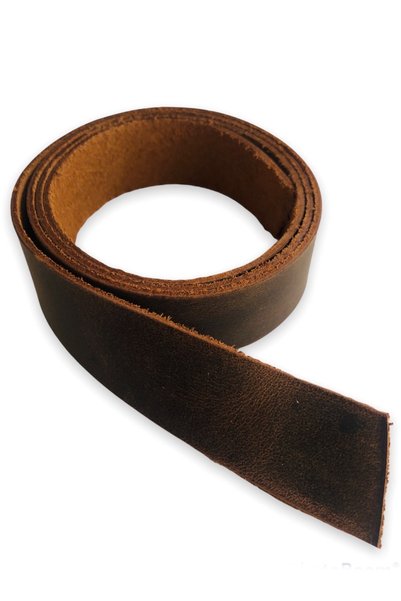 alfa tasarım atölyesi Hakiki Deri Şerit (1 Adet / 75 Cm 2.1 Cm) - Crazy Taba