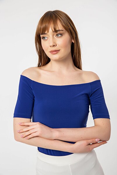 Laranor Μπλούζα Sax Madonna με γιακά και κουμπωτά στο κάτω μέρος