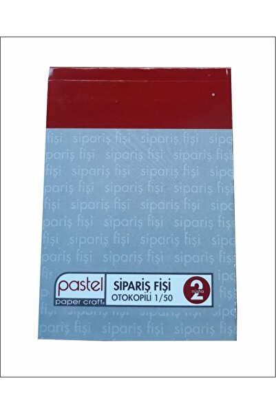Pastel Sipariş Fişi 10x14 Cm Boyutlarında A6 2 Nüsha (1 Asıl 1 Suret) 1/50 Ot...