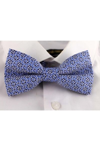 Brianze Blue Patterned Bow Tie Dp-25