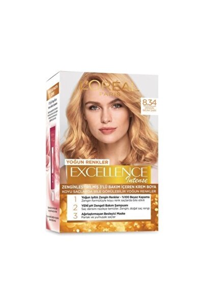 L'Oreal Paris L'oréal Paris Excellence Intense Saç Boyası - 8.34 Zengin Sıcak...