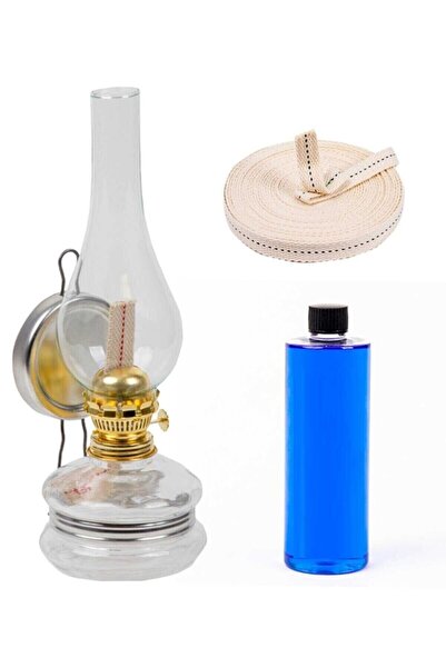 Vipfırsat Nostaljik Kamp Gaz Lambası 500 Ml Kandil Yakıtı 1 M Fitil