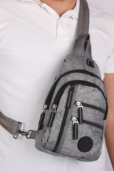 Bagacar Τσάντα σώματος Unisex Np Multi-Eye με ακουστικά σταυρωτή γκρι τσάντα