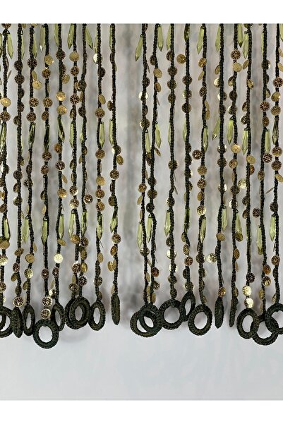 Gönülden Tasarım Османський візерунок, скло, зелений, штора, довжина 95 см, 2...