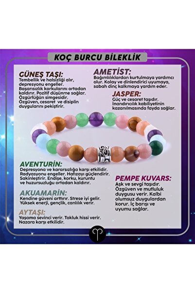 OSMANLI DOĞAL TAŞ Sertifikalı Koç Burcu Erkek Bileklik